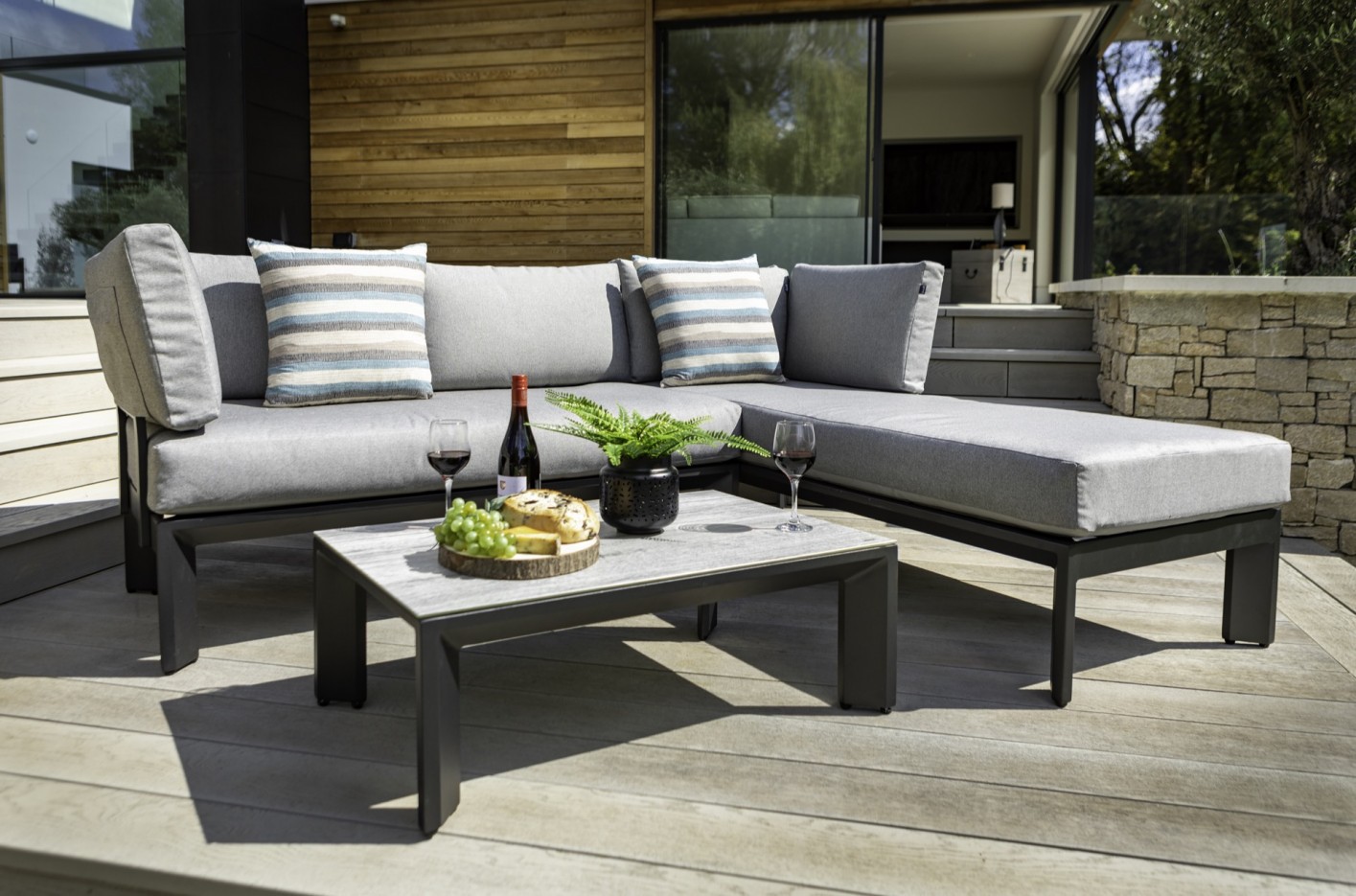 Hartman Hartman Aurora 4 Seat Compact Chaise Corner Garden Furniture