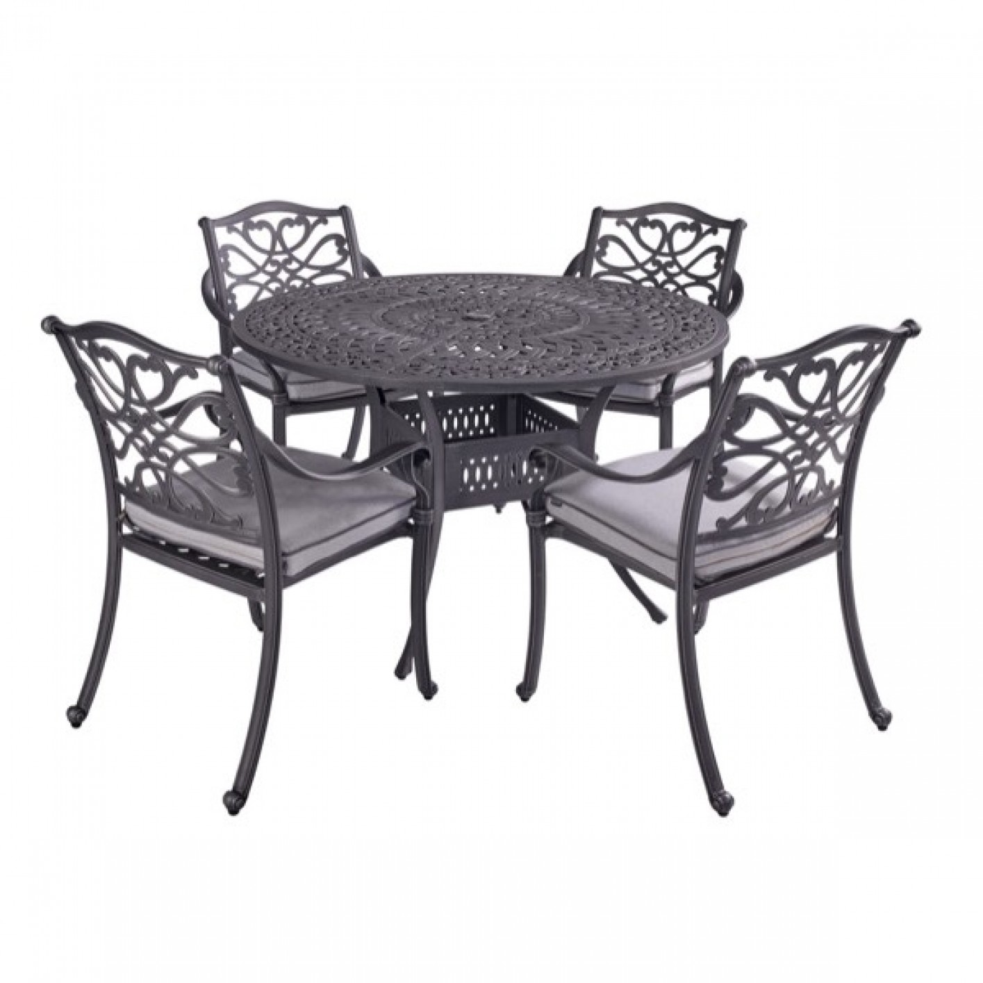 Hartman Hartman Capri 4 Seat Round Garden Furniture Set - Antique Grey