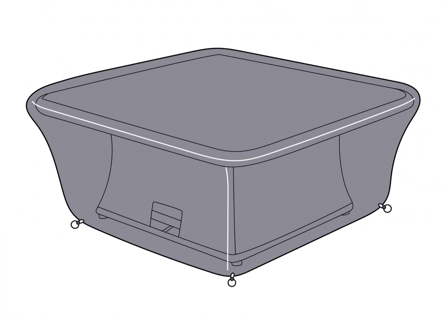 Hartman Hartman Grand Square Adjustable Casual Garden Furniture Table Cover Rattan Garden