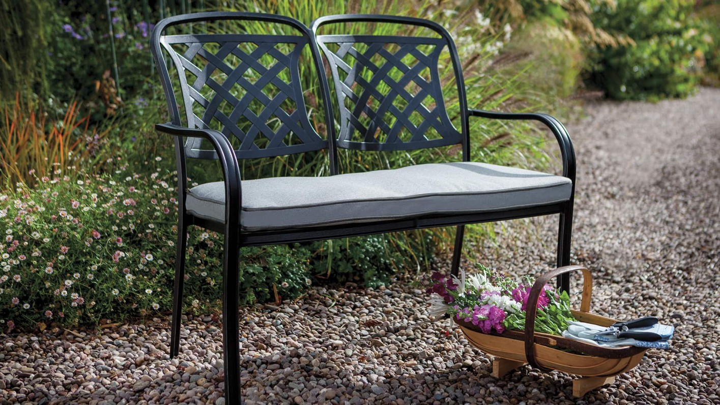 Hartman Hartman Berkeley 2 Seat Garden Furniture Bench Midnight Cast