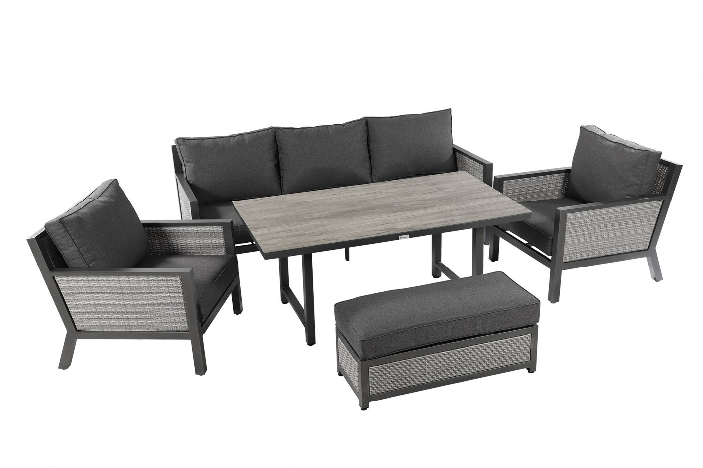 Hartman Nouveau 3 Seat Casual Garden Furniture Lounge Bench Set Reva