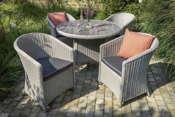 Hartman Henley 4 Seat Round Garden Furniture Set Aspen Rattan The Company Hartman Henley 4 Seat Round, Small Round Garden Table And 4 Chairs