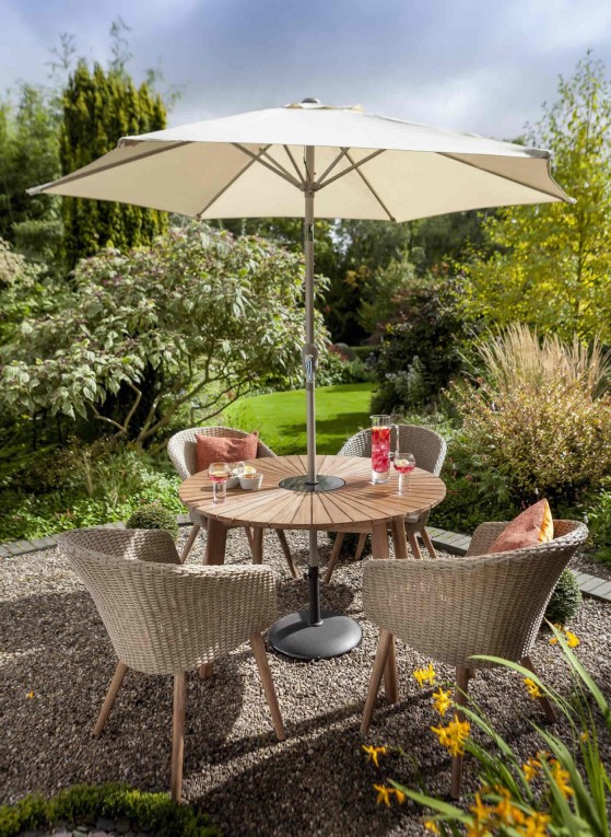 Hartman Sunburst 4 Seat Round Garden Furniture Set Wood Hartman Sunburst 4 Seat Round Garden Furniture Set Wood The Company